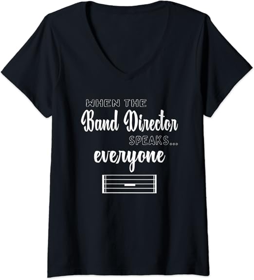 Womens Funny Band Director Shirt Music Teacher Gifts Appreciation VNeck TShirt